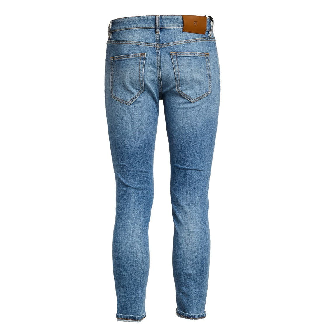 Pt Organic Stretch Denim Slim-Fit Jeans With Classic Five-Pocket Design