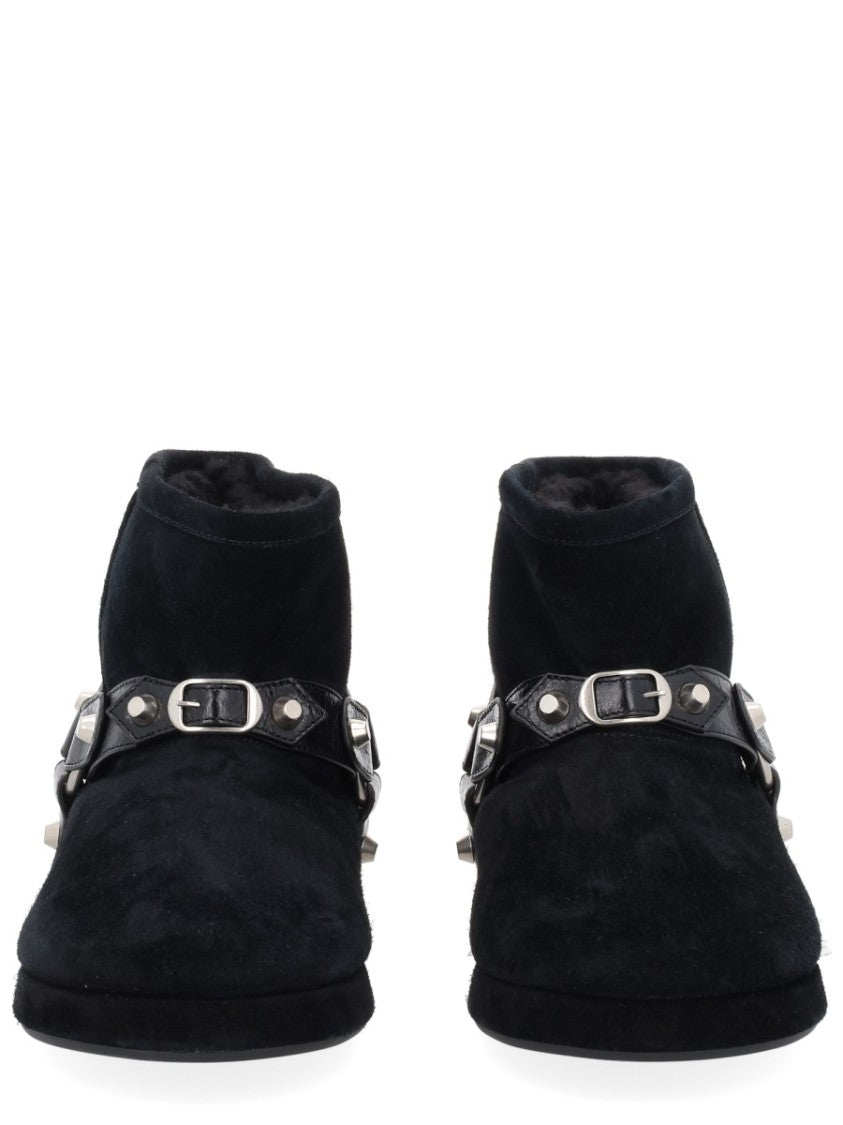 Balenciaga Alaska Calf Leather Harness Ankle Boots