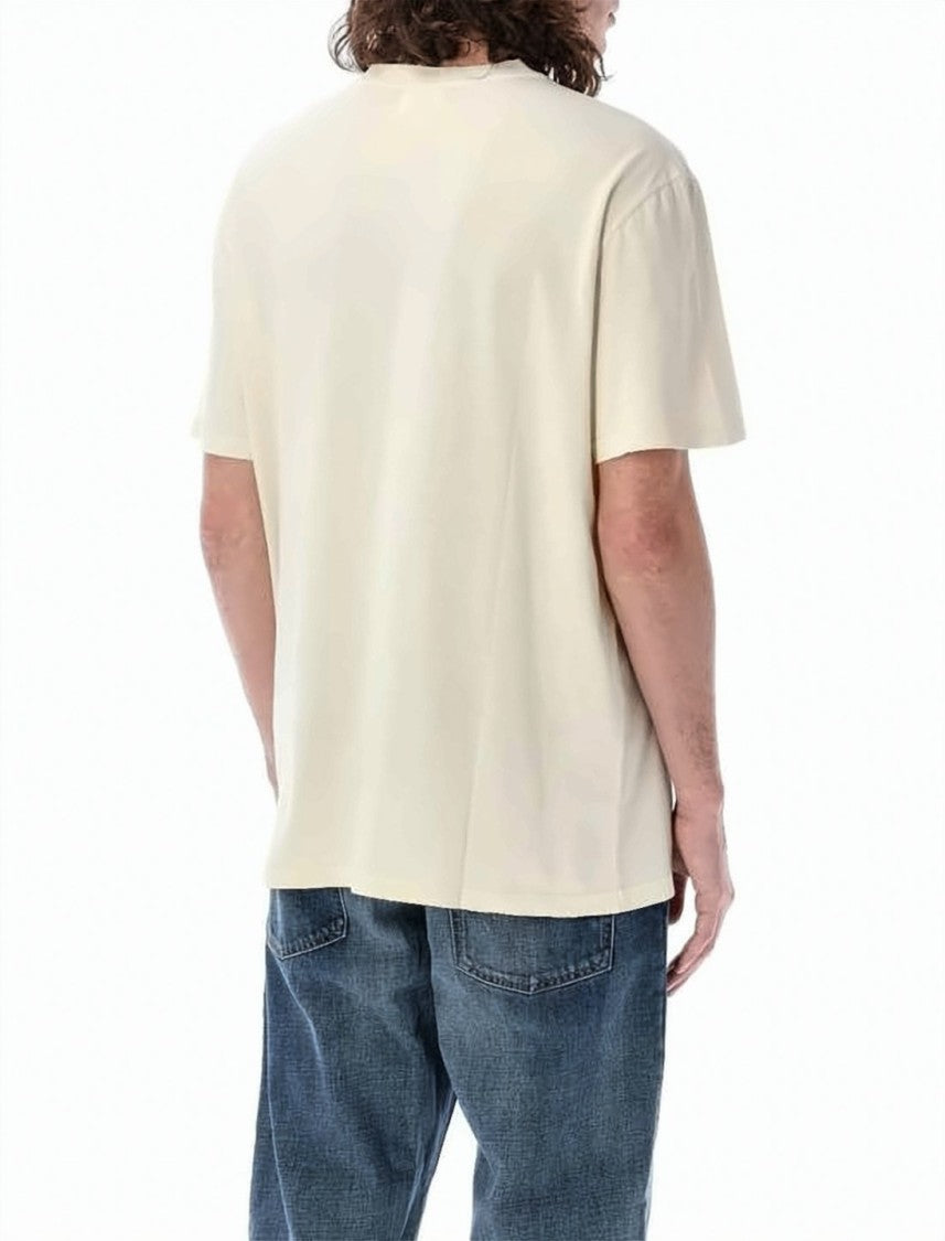 Isabel Marant Relaxed Fit Graphic Tee With Pastel Text Design