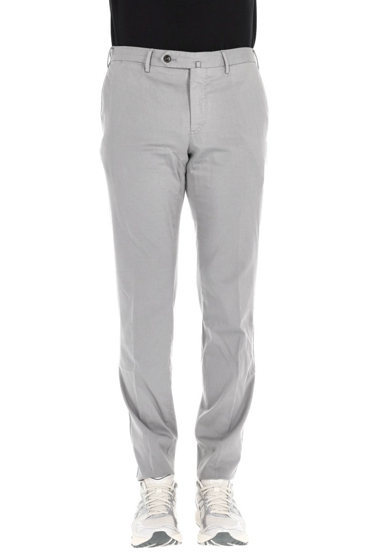 Pt Torino Super Slim Fit Cotton-Silk Trousers