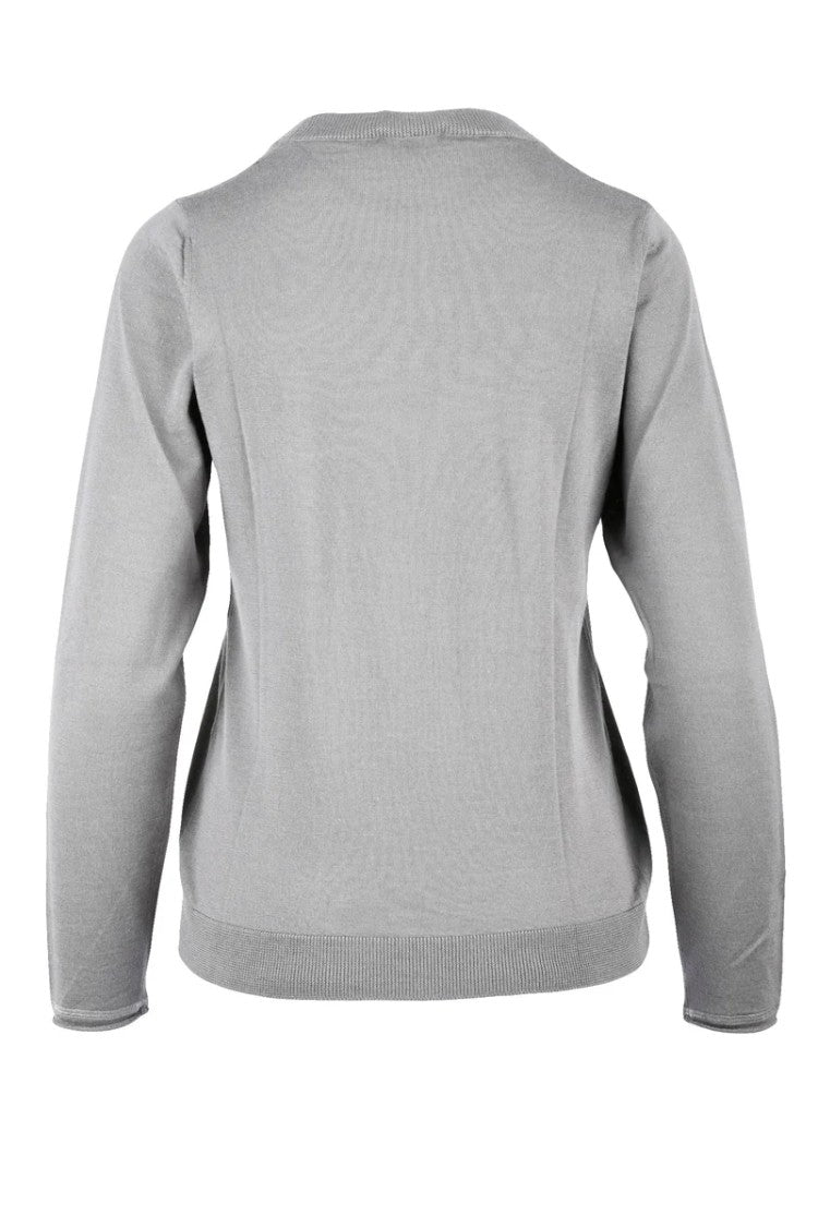 Panicale Under Jacket Sweater Wool Silk - Grey