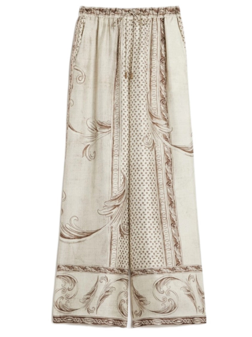Max Mara Wide-Leg Trousers With Baroque Motifs