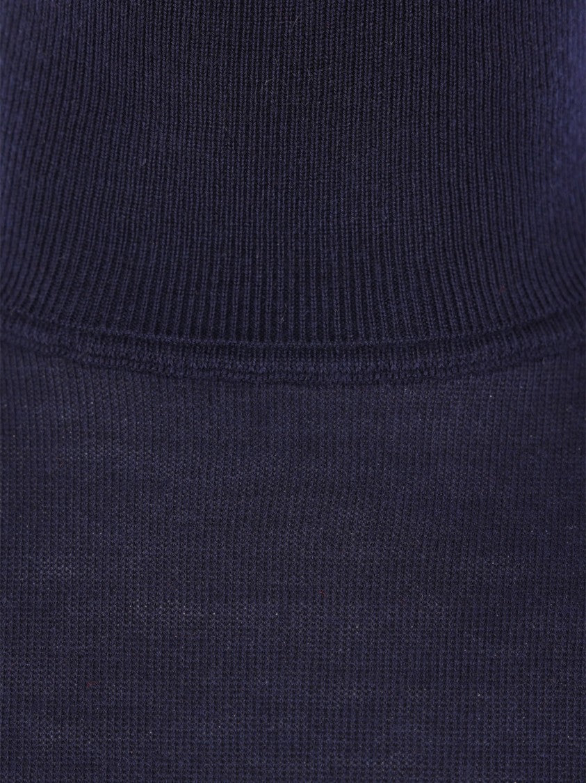 Saint Laurent High-Neck Long-Sleeved Finely Knit Pullover
