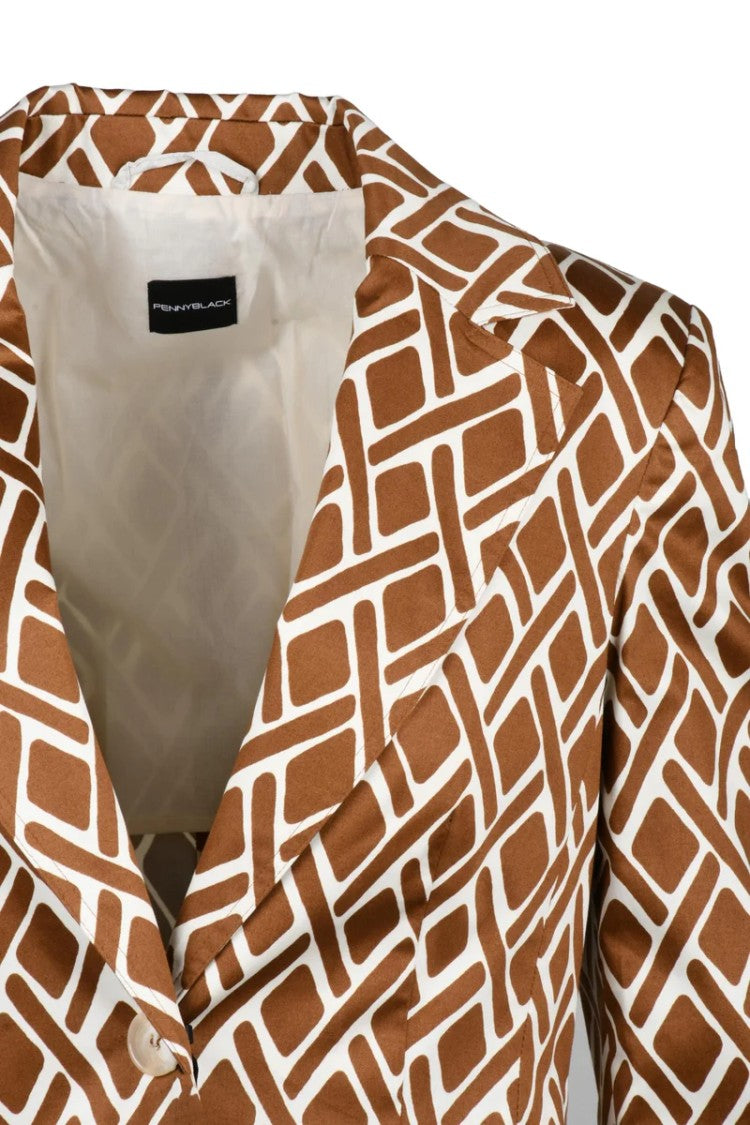 Pennyblack Nabot Fitted Jacket - Beige/Rust