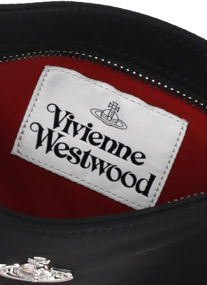 Vivienne Westwood Rectangular Minimalist Shoulder Bag With Metallic Orb Logo