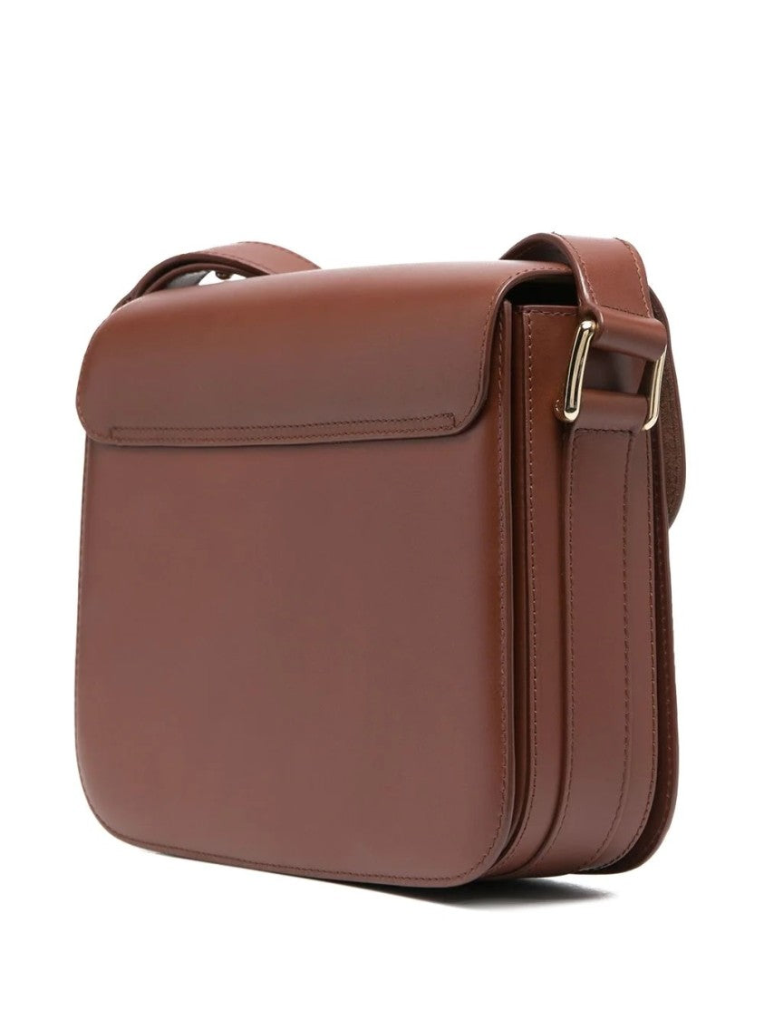 A.P.C. Geneva Shoulder Bag With Leather And Gold Hardware