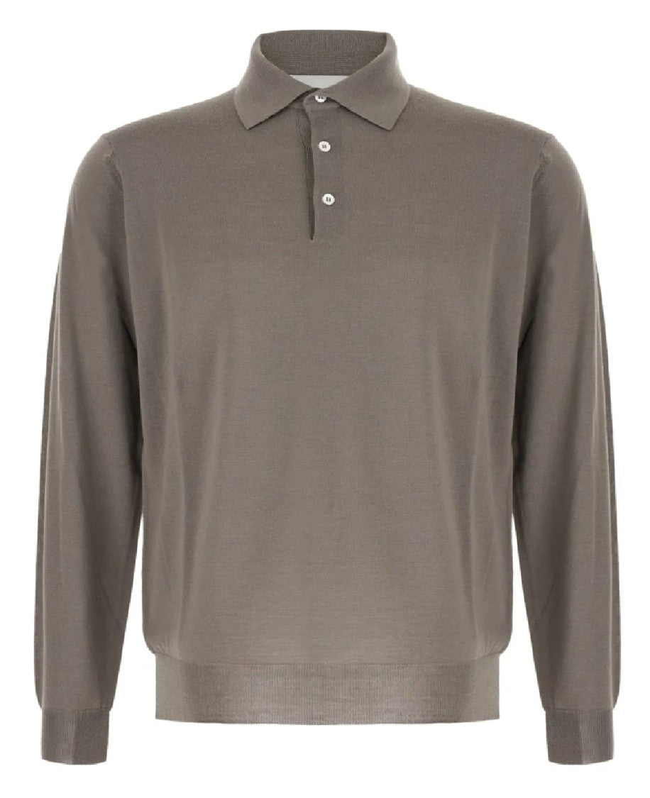 Lardini Long-Sleeve Polo Shirt With Classic Collar