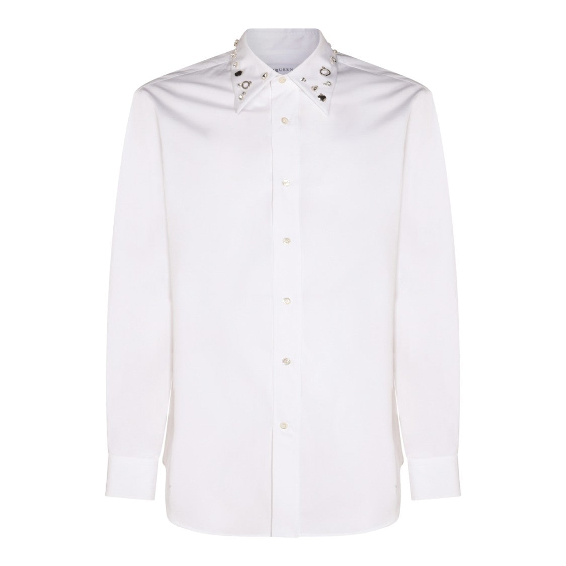 Alexander Mcqueen White Cotton Gemstone Shirt