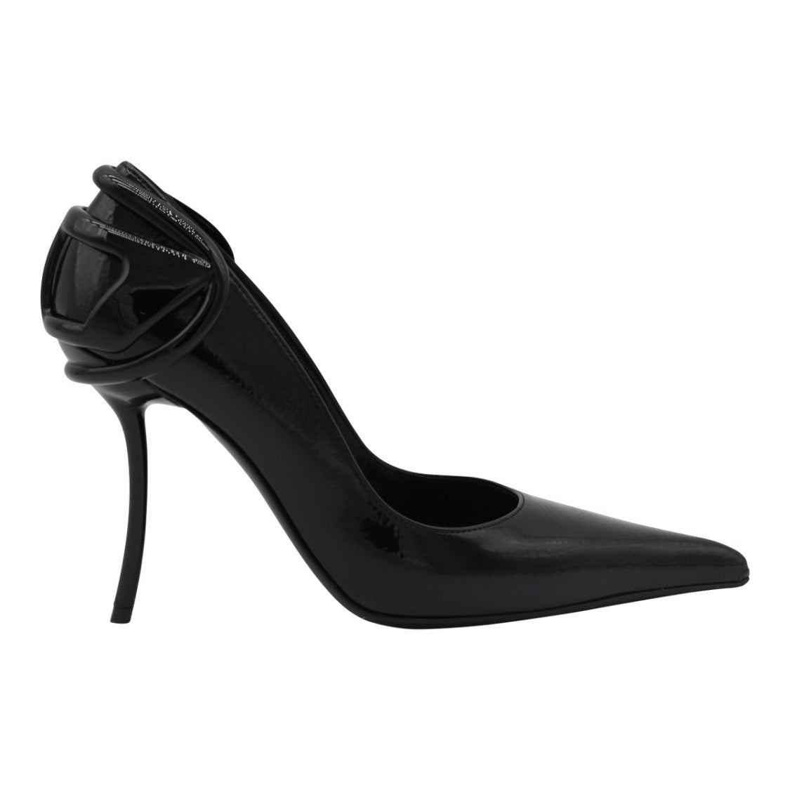 Diesel Sculptural High-Heeled Black Pumps