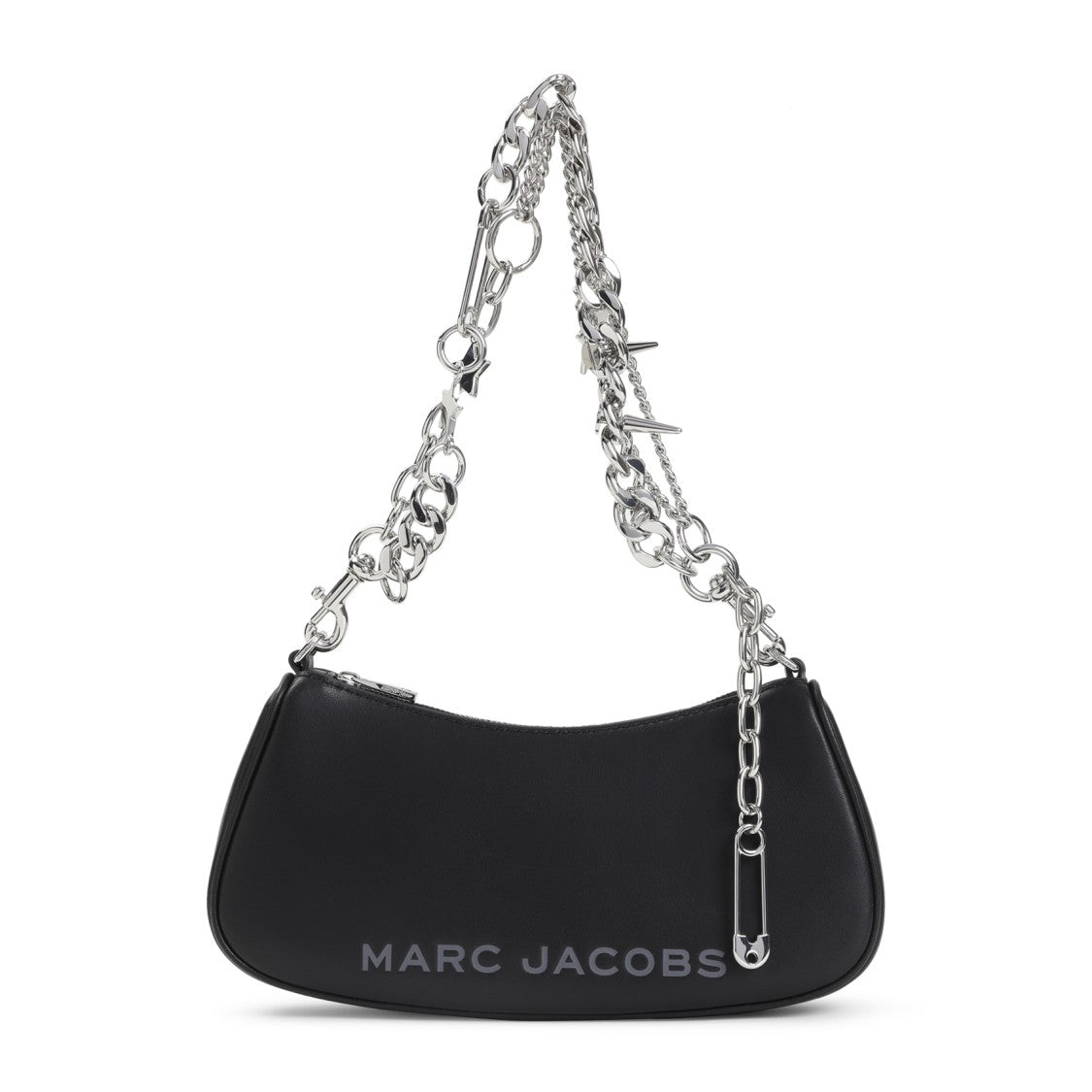 Marc Jacobs Curved Black Leather Shoulder Bag