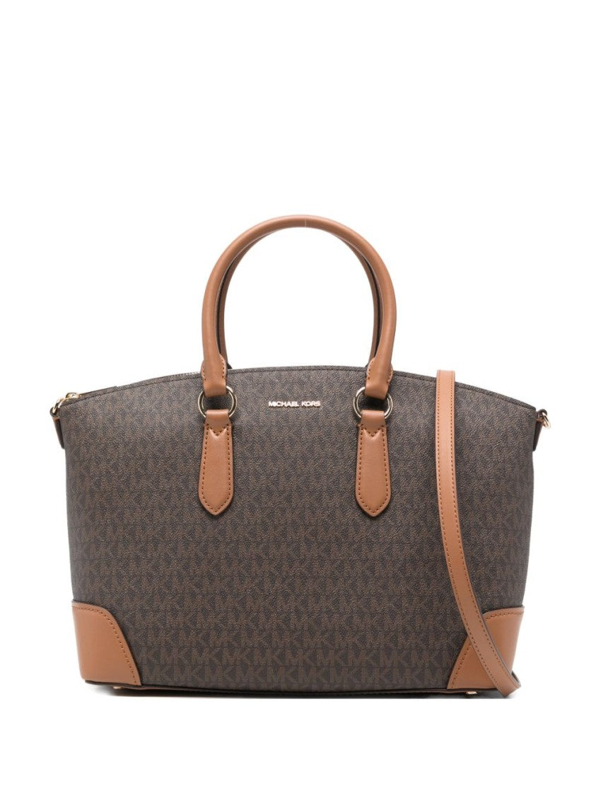 Michael Kors Structured Handbag In Dark Brown Monogram