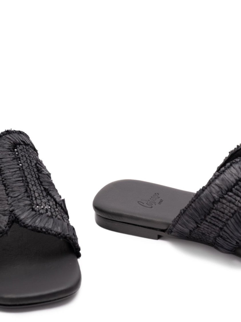 Castaner Philippa Sandals With Woven Fringed Strap