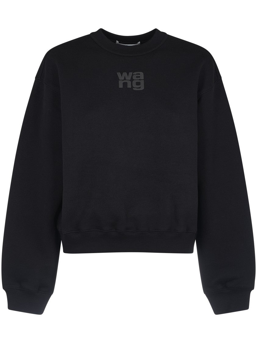 Alexander Wang Relaxed Fit Crew Sweatshirt With Puff Paint Logo