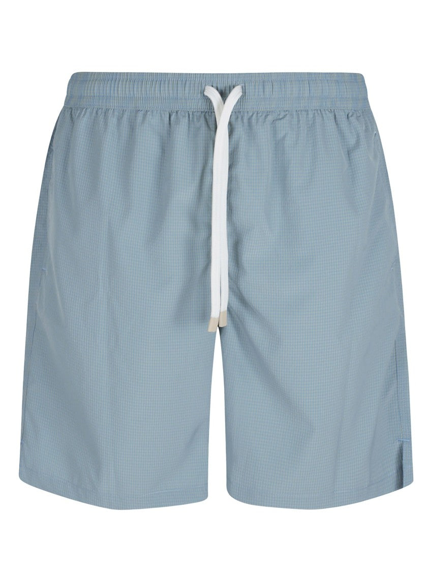 Eleventy Classic Blue Swimwear With Adjustable Drawstring