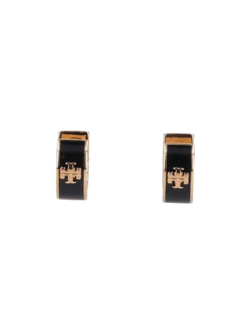 Tory Burch 'Kira Huggie' Earrings – Gold & Black