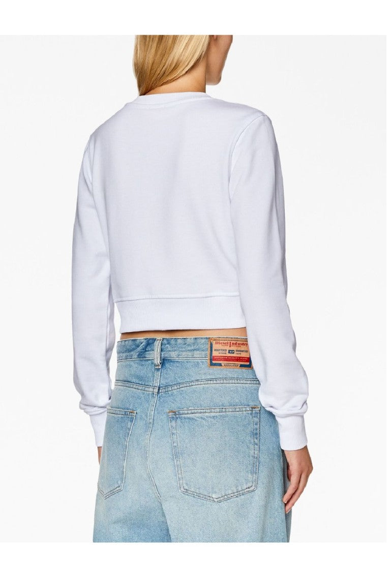 Diesel Cropped Sweatshirt With Round Neckline