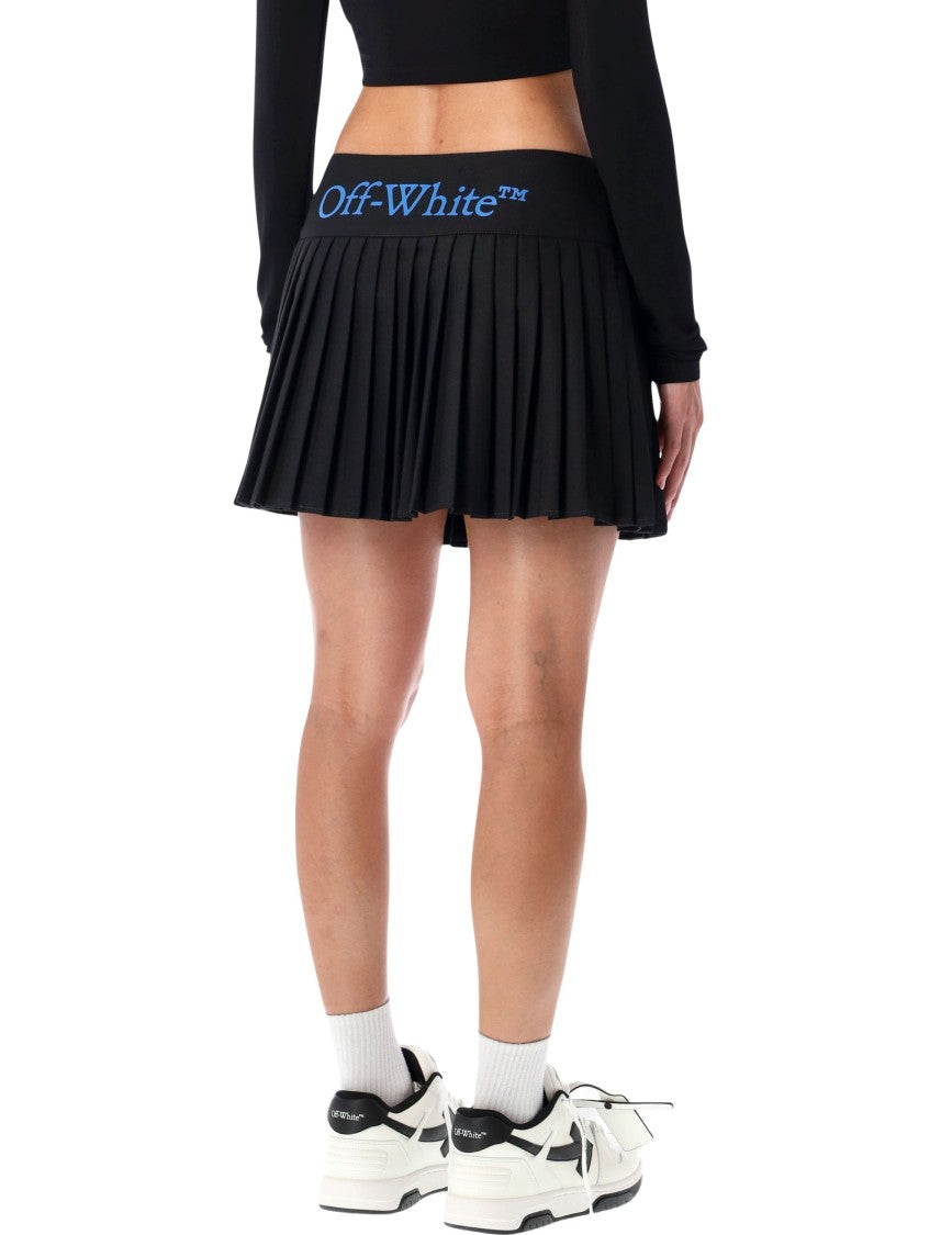 Off-White Big Bookish Pleated Skirt With Logo