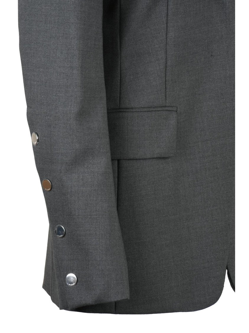 Sportmax Grey Virgin Wool Tailored Jacket
