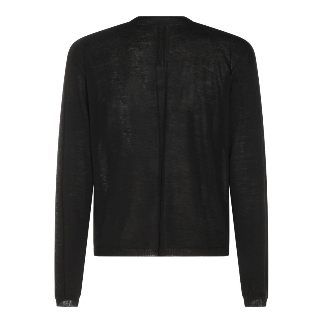 Rick Owens Contemporary Black Sweater With Unique Cut-Out Detail