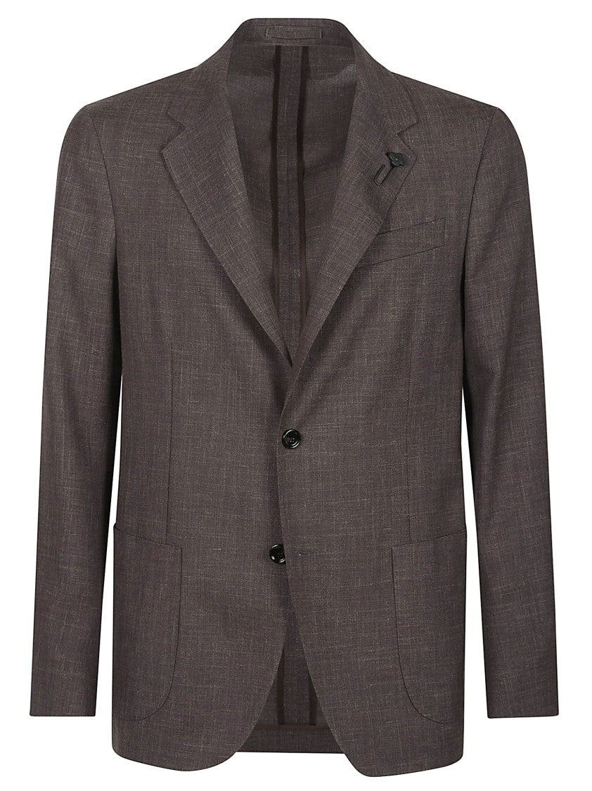 Lardini Brown Roma Wool-Blend Blazer