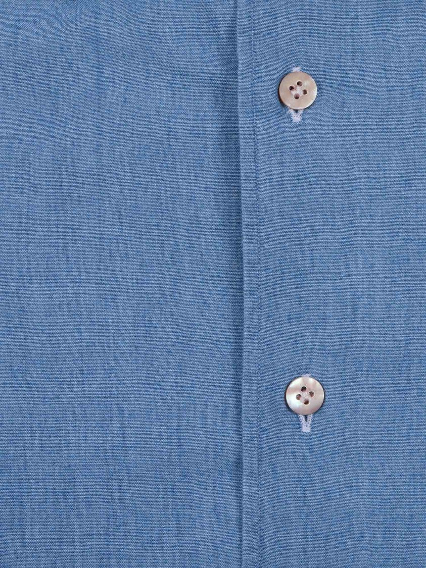 Mazzarelli Camicie Denim Cotton Slim Fit Shirt