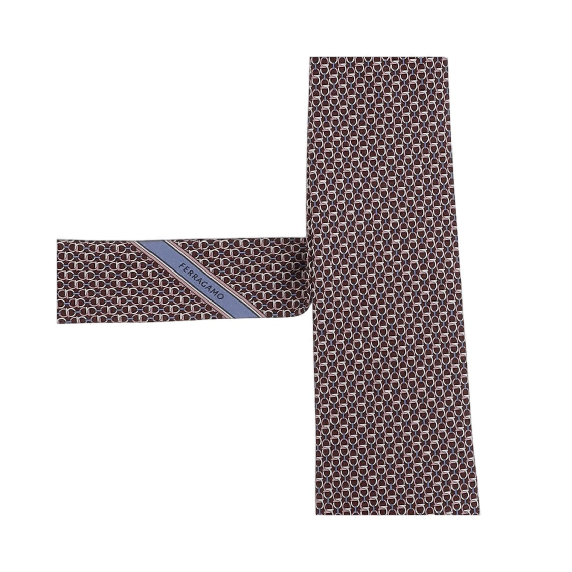 Salvatore Ferragamo Purple Geometric Patterned Silk Tie