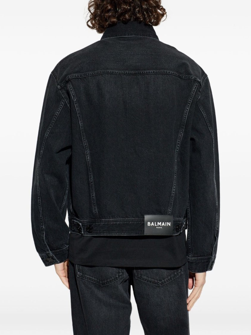 Balmain Classic Denim Jacket With Structured Silhouette