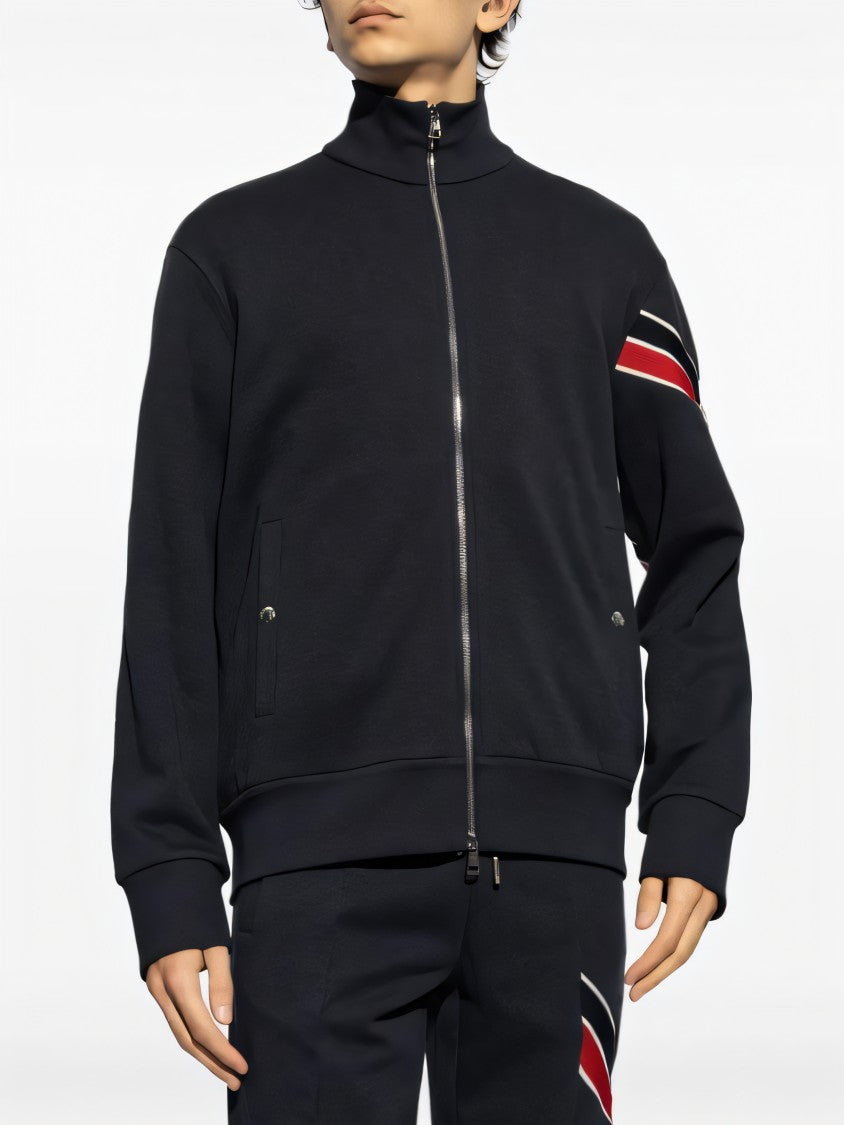 Moncler Jacket With High Collar And Full Zip Closure
