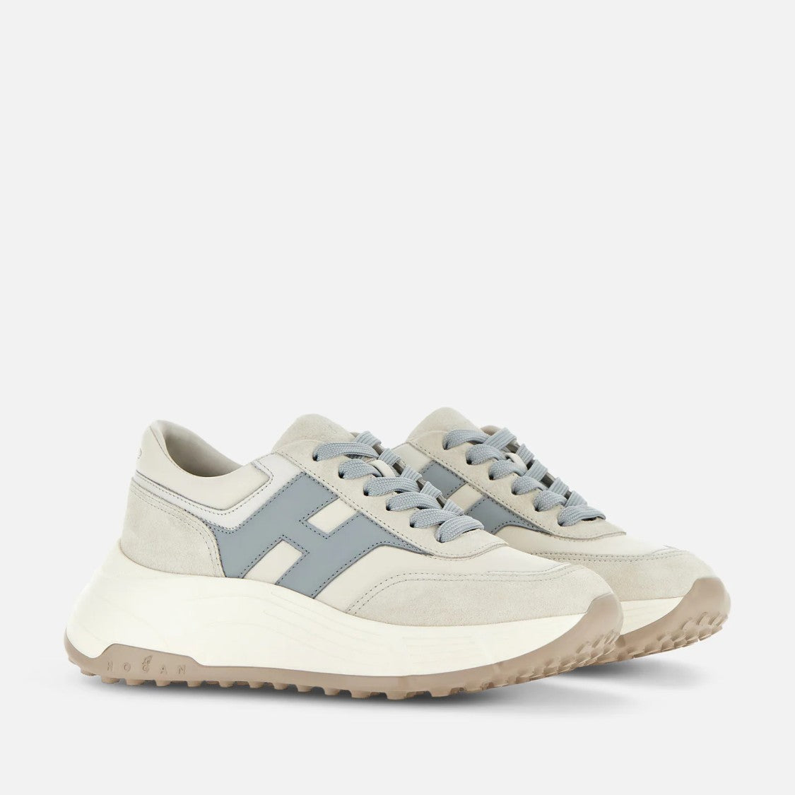 Hogan Chunky Sole Sneakers With Textured Outsole