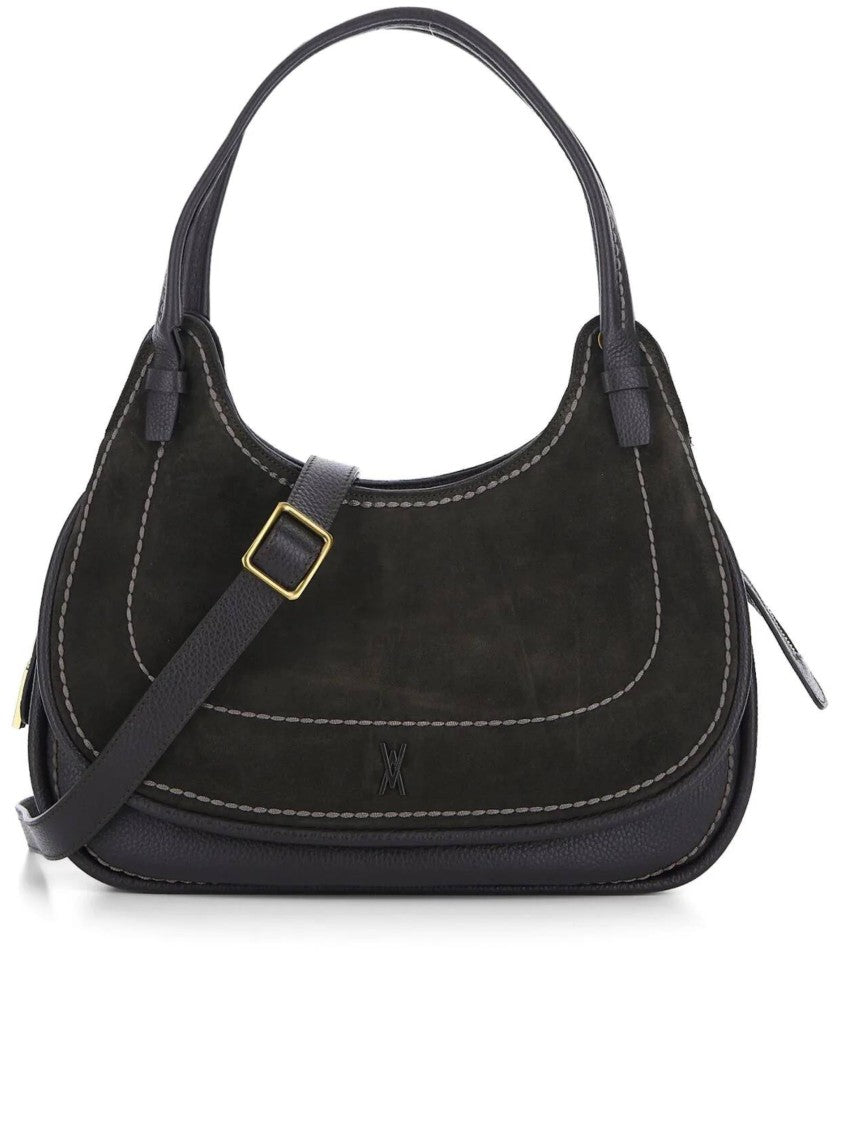 Visona` Medium Crescent Calf Leather Handbag
