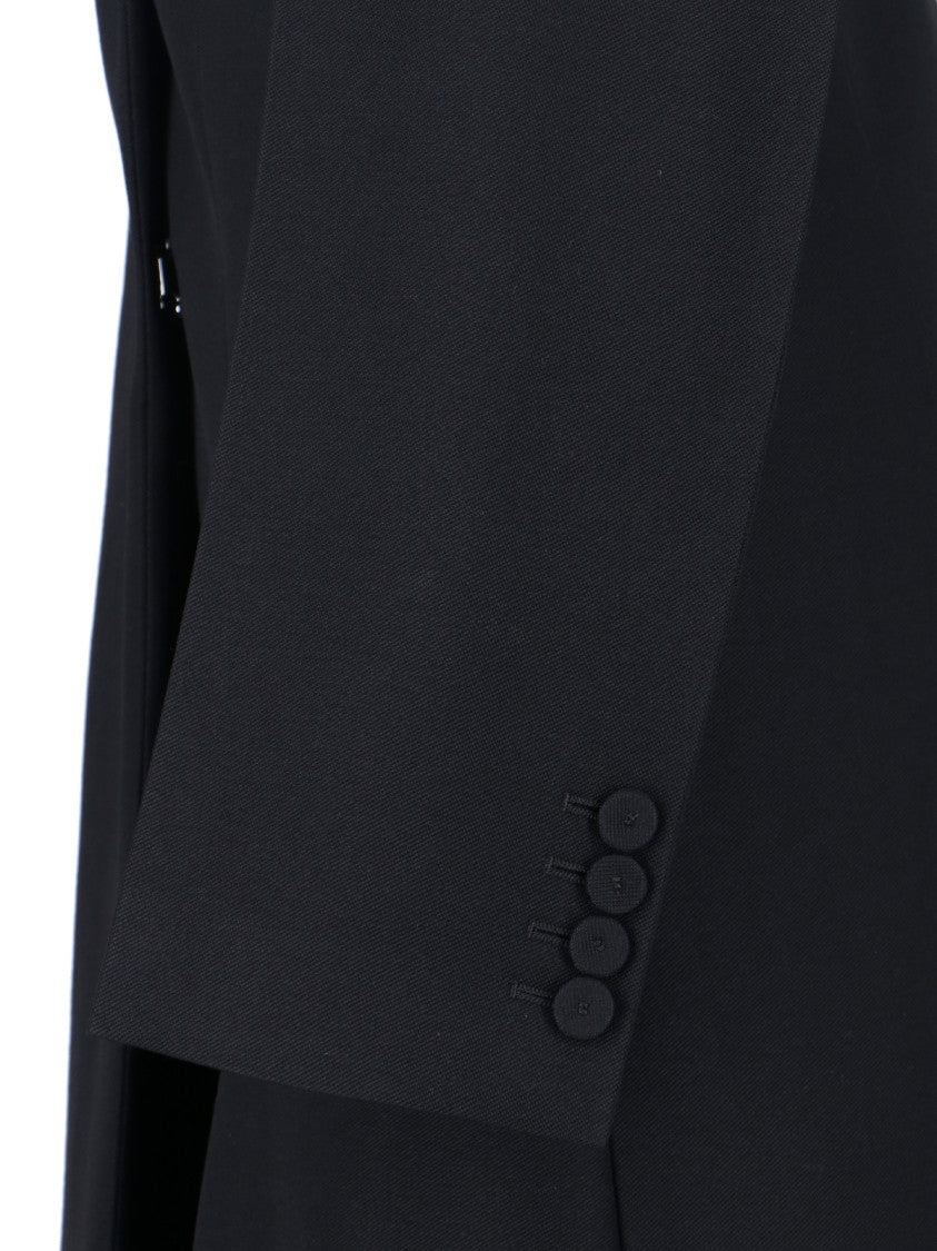 Fendi Jacquard-Lined Wool Coat – Black