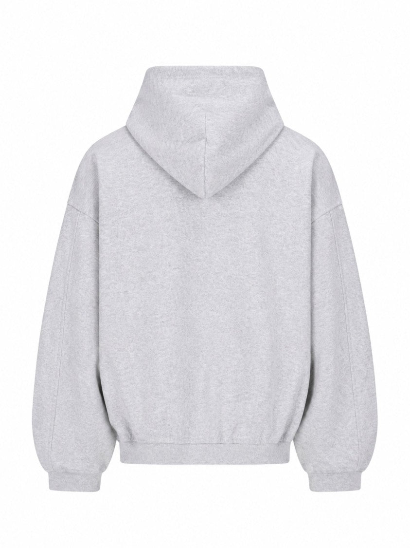 Alexander Wang Grey Light Grey Zip-Up Cotton Sweatshirt