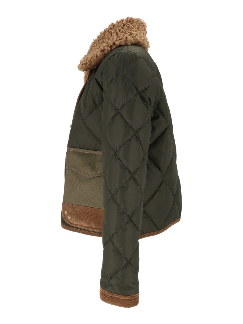 Fay Mini 3-Ganci Quilted Leather-Accent Jacket