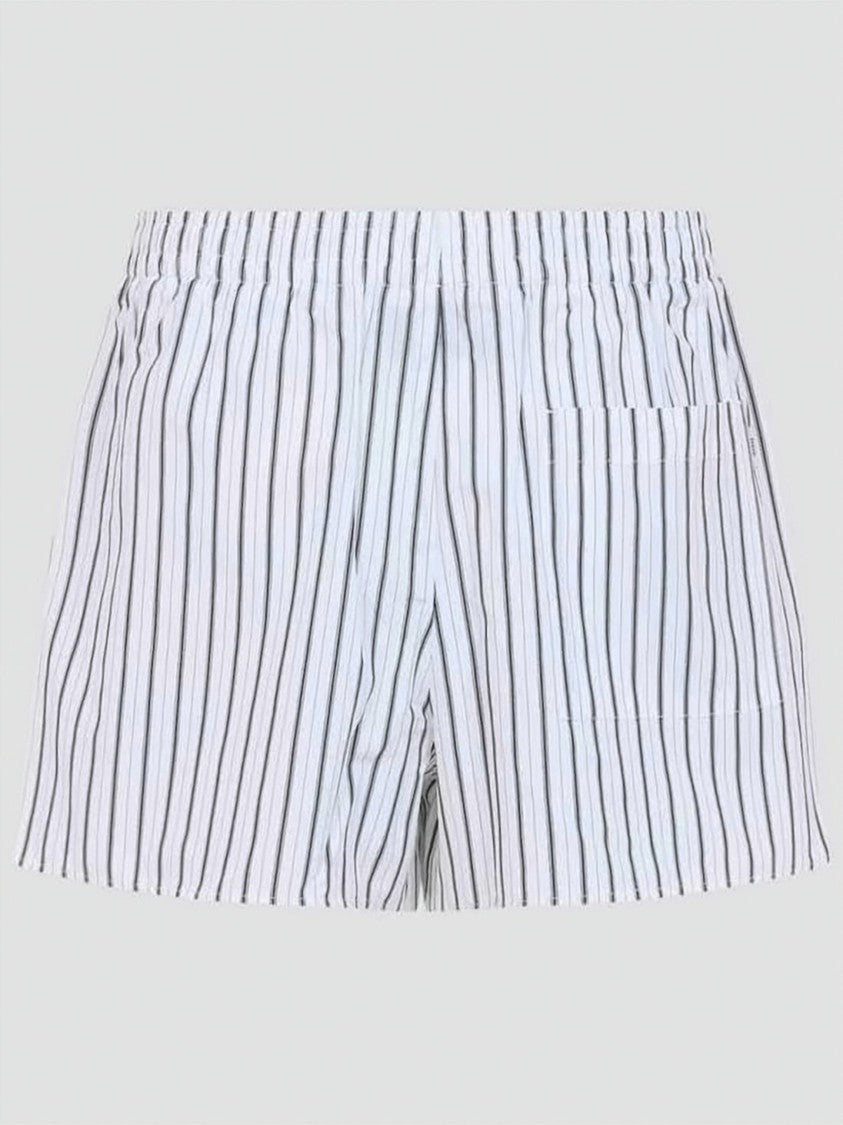 Ami Paris Vertical Striped Cotton Shorts