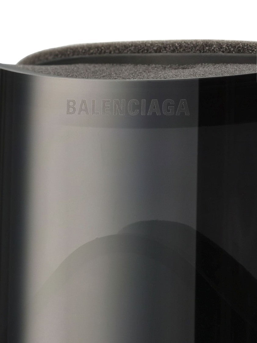 Balenciaga Futuristic Reflective Visor Sunglasses