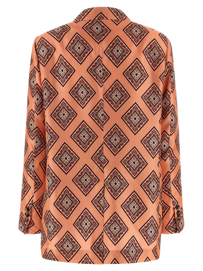 Alberto Biani Tie Print Blazer