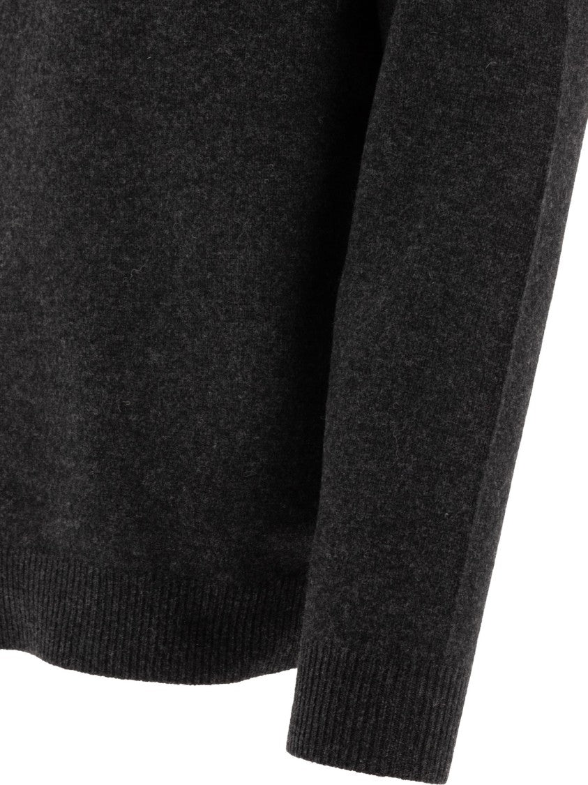 Beams Plus Textured Knit Wool Polo Sweater With Classic Collar