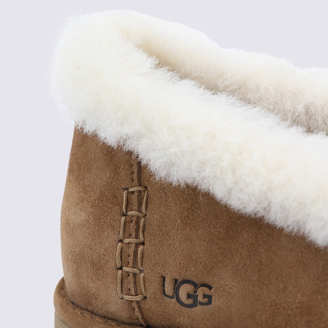 Ugg Suede Flat Shoes With Plush Lining