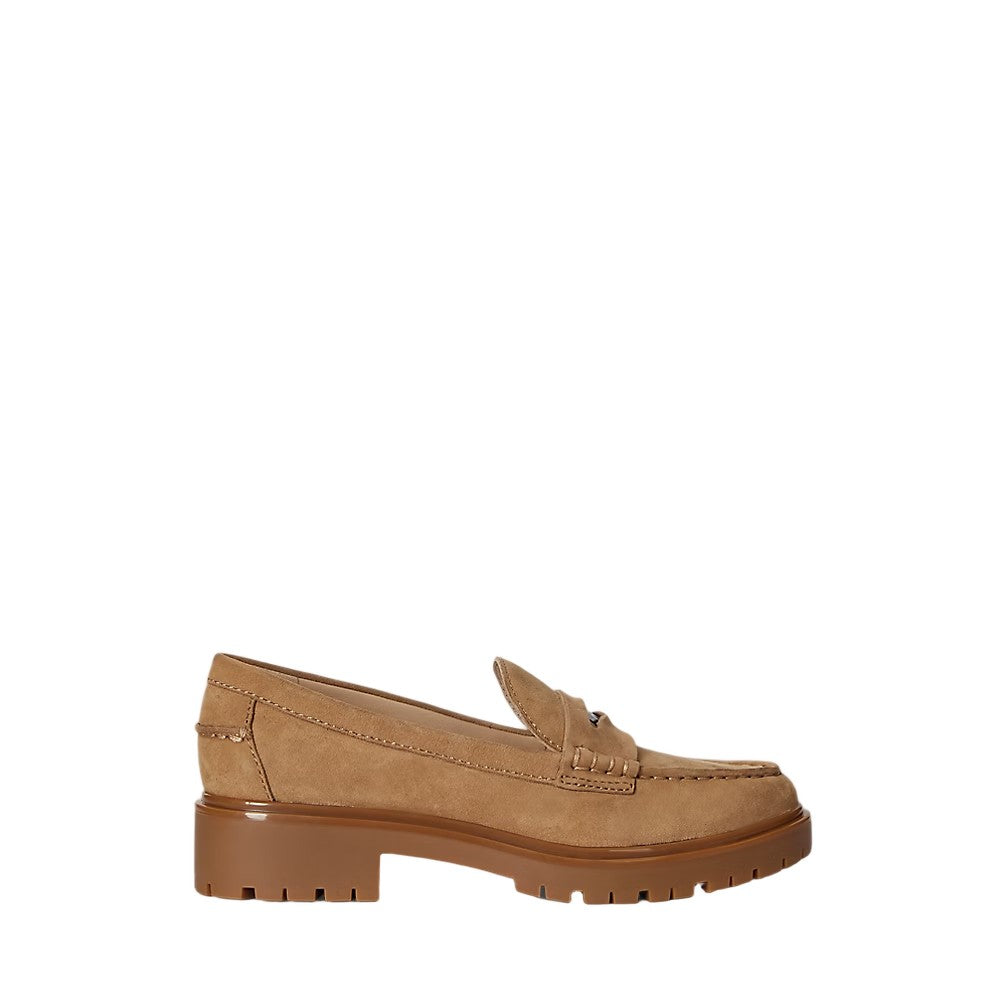 Lauren Ralph Lauren Camel Brown Marli Flats Loafer