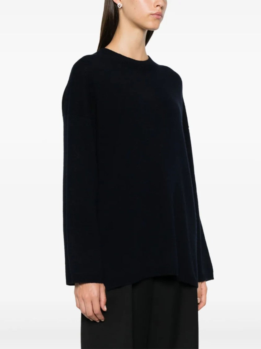 Allude Plush Wool And Cashmere Sweater With Relaxed Fit