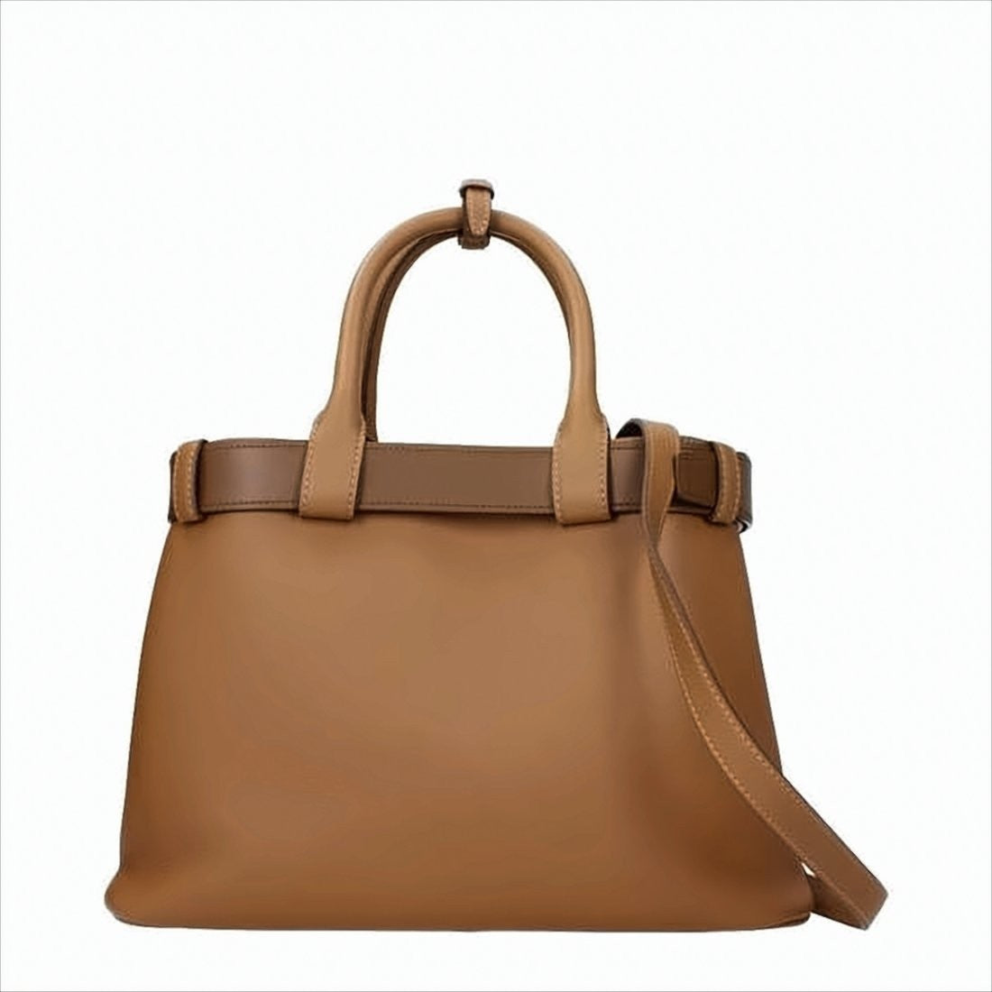 Prada Smooth Leather Tote Bag With Adjustable Strap