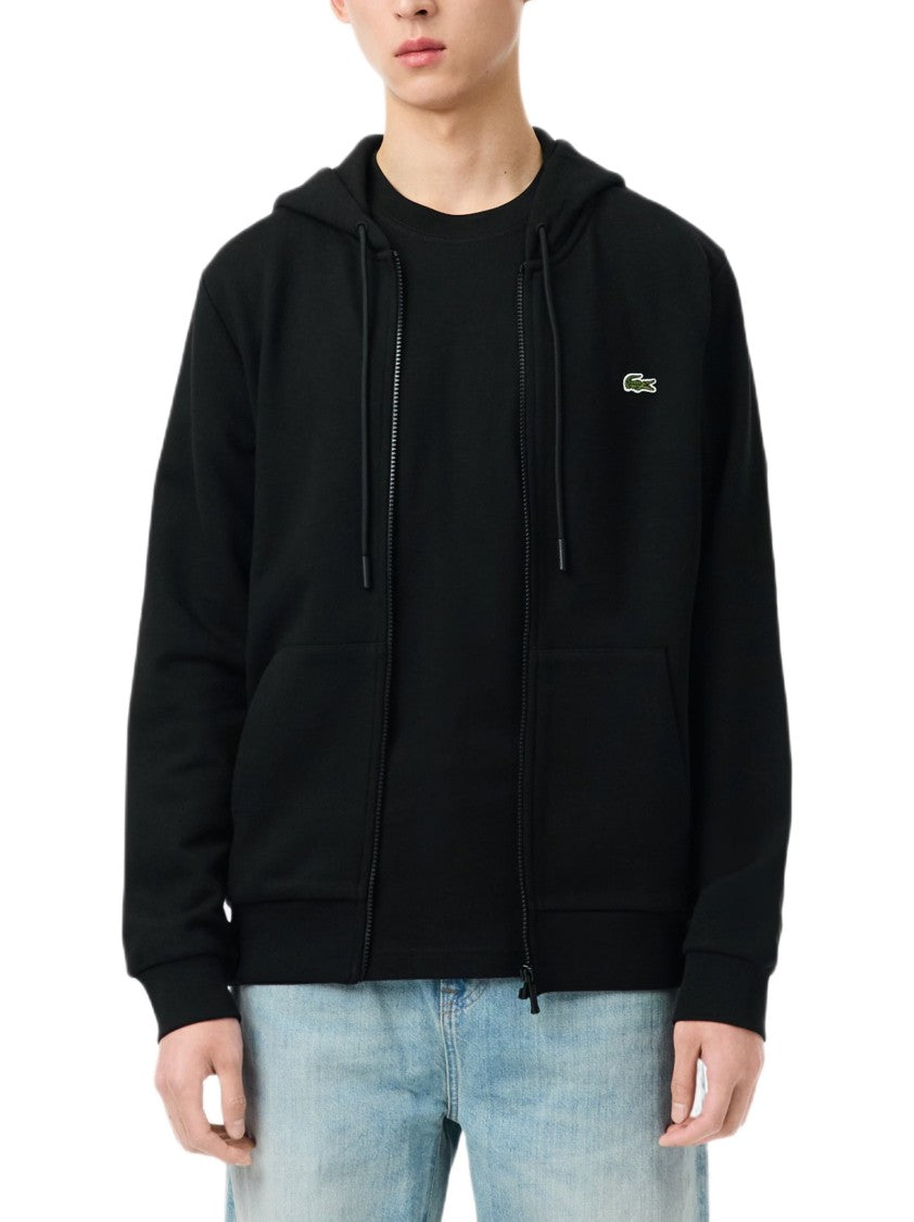 Lacoste Timeless Zip-Up Hoodie With Jersey-Lined Hood