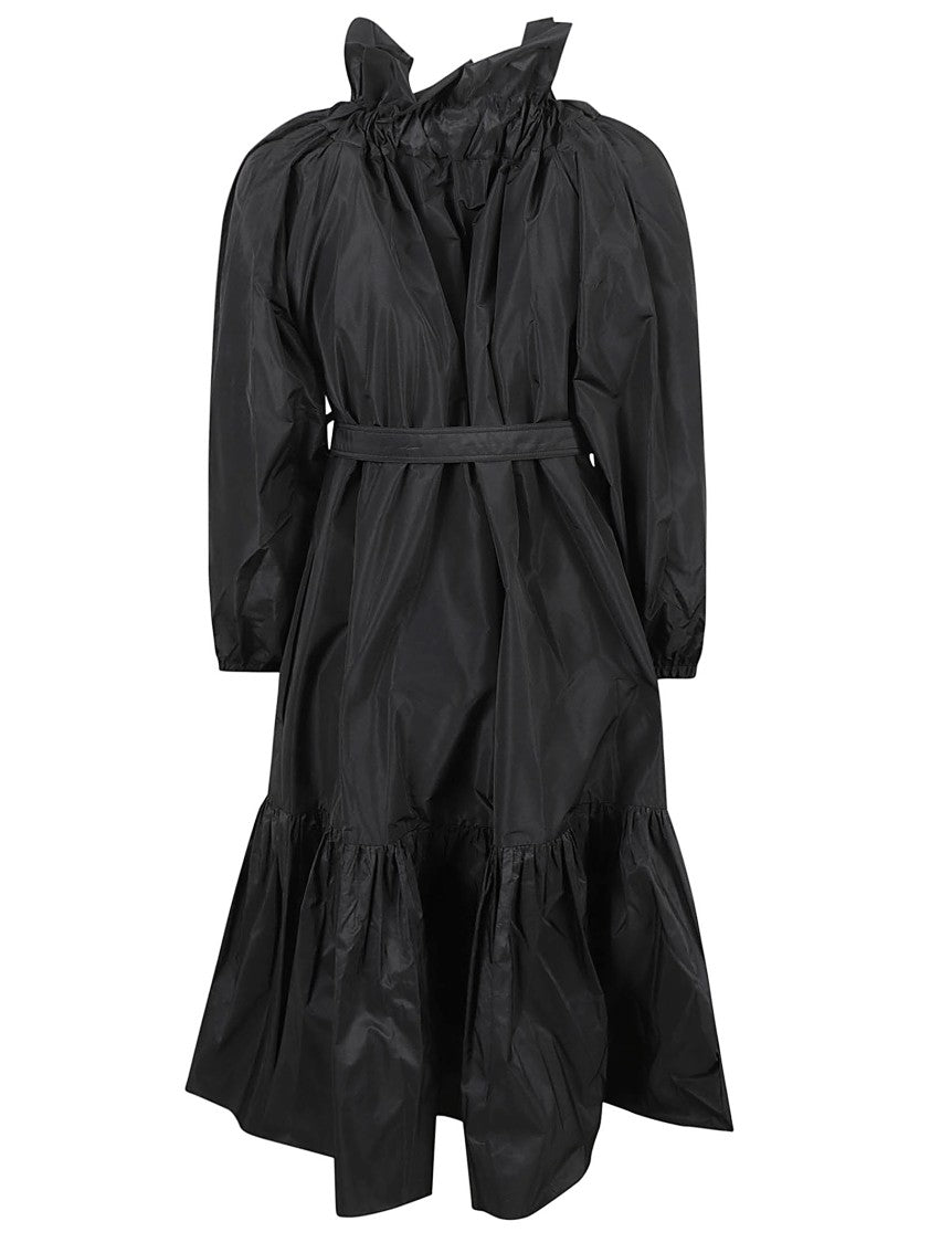 Patou Structured Black Dress With High Neckline