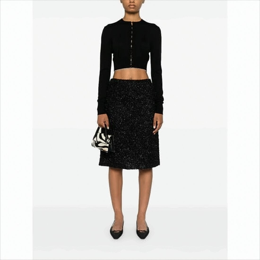 Jacquemus Cropped Cardigan With Button-Down Front And Ribbed Hem