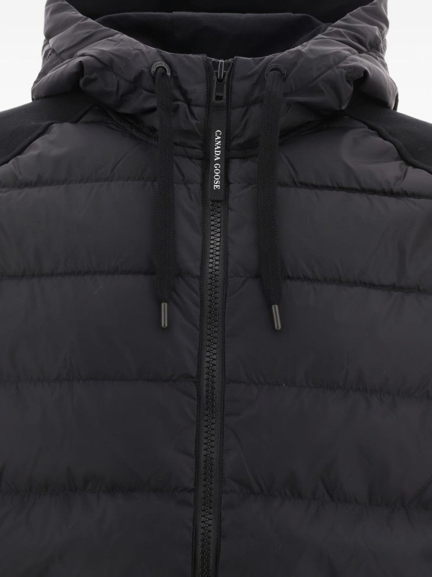 Canada Goose Hybrid Black Sweater With Quilted Front