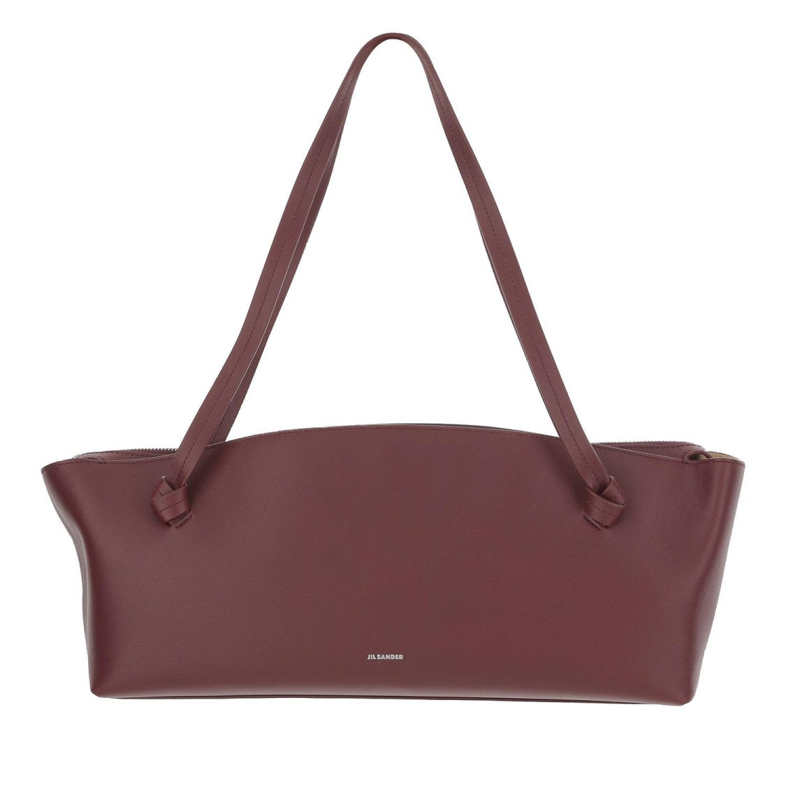 Jil Sander Bordeaux Leather Shoulder Bag