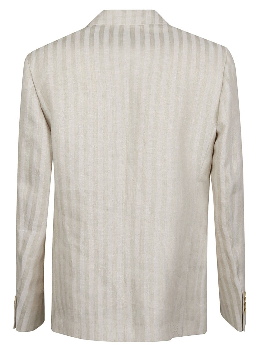 Etro Roma Sport Striped Hemp-Linen Blazer
