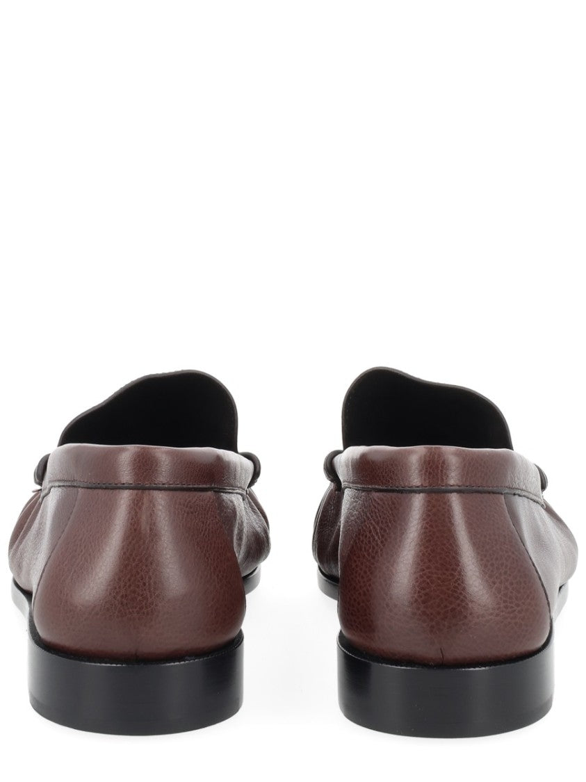 Saint Laurent Le Loafer Ruched Calf Leather Loafers
