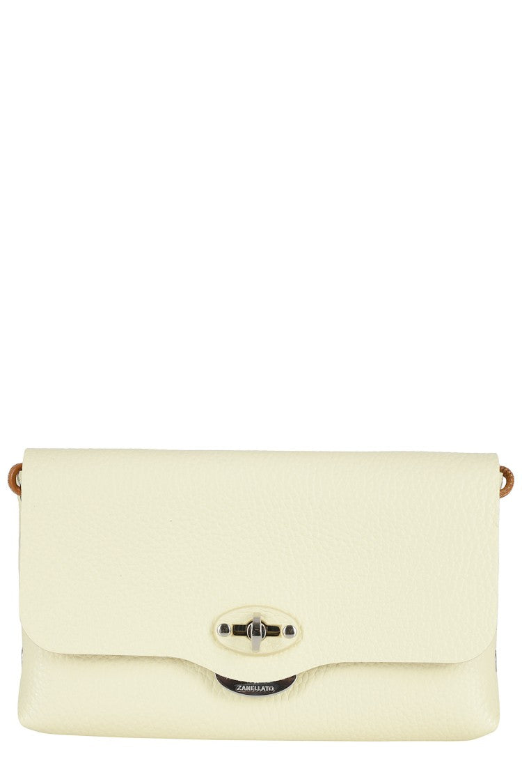Zanellato Yellow Hammered Leather Daily Letter Shoulder Bag