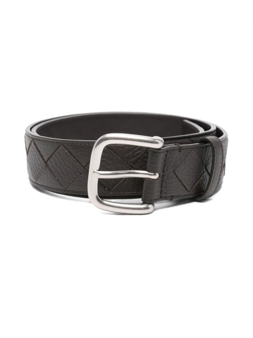 Bottega Veneta Textured Calfskin Leather Belt
